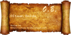 Oltean Bolda névjegykártya
